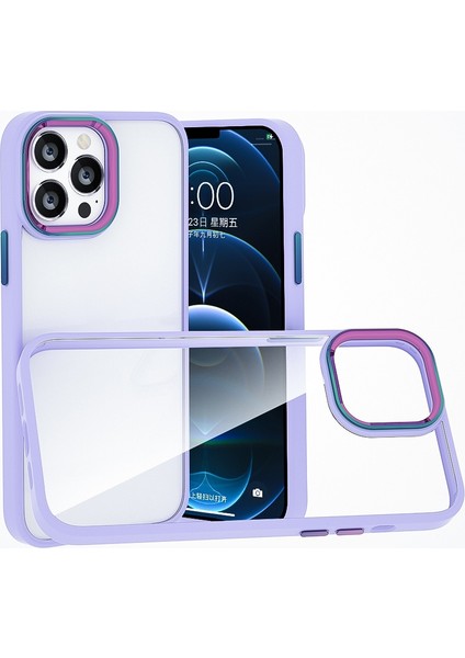 Iphone 13 Bebek Mavisi Için Renkli Metal Lens Yüzük Kılıfı (Yurt Dışından)