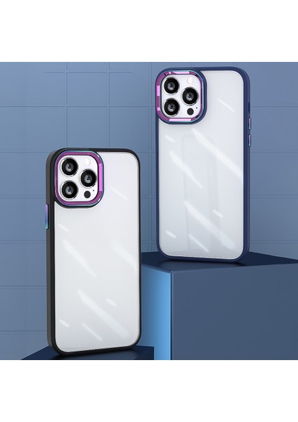 Iphone 13 Bebek Mavisi Için Renkli Metal Lens Yüzük Kılıfı (Yurt Dışından) modelleri