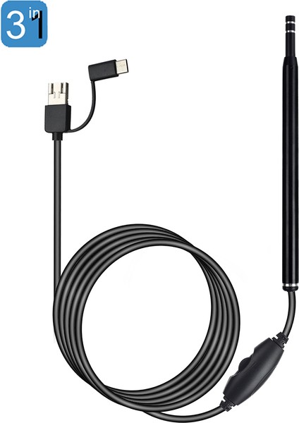 5.5mm Görsel Otoskop Endoskop Kamera - Siyah (Yurt Dışından) fiyatları