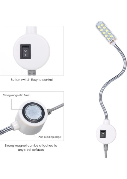 10 LED Dikiş Makinası Aydınlatma Lambası - Beyaz (Yurt Dışından) fiyatları