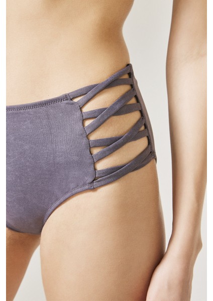 Antrasit Biker Heat Yüksek Bel Bikini Altı modelleri