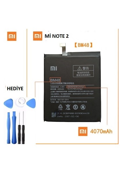 Xiaomi Mi Note 2 Pil Batarya BM48 ve Tamir Seti