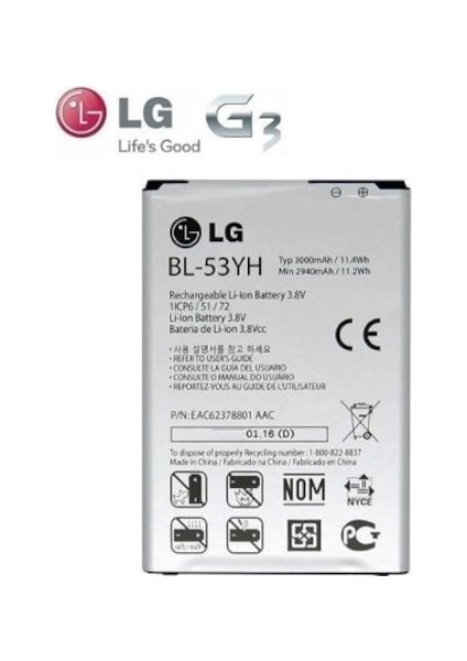 Lg G3 Batarya Pil BL-53YH Servis