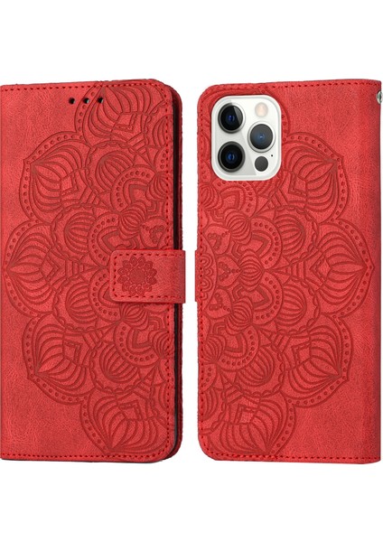 Iphone 13 Pro Red Için Mandala Deri Kılıf (Yurt Dışından)