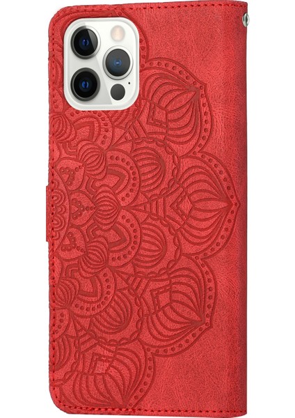 Iphone 13 Pro Red Için Mandala Deri Kılıf (Yurt Dışından)