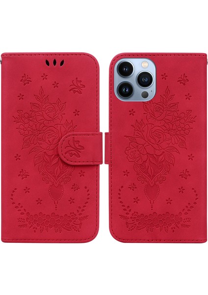 Iphone 13 Pro Red Için Deri Telefon Kılıfı (Yurt Dışından)