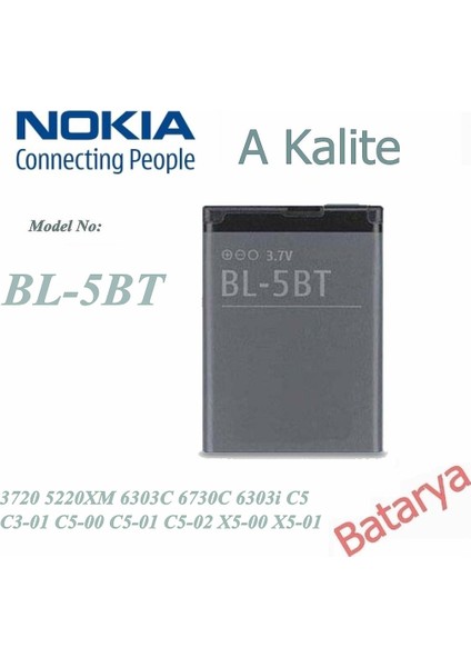 Nokia Bl-5bt Batarya 3720 5220XM 6303C 6730C 6303I C3-01