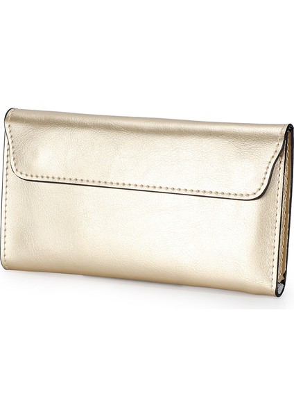 Ince Deri Kadın Cüzdanı Bayan Uzun Debriyaj Bozuk Para Cüzdanları (Yurt Dışından)