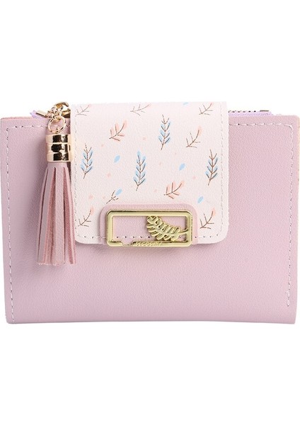 Kadın Mini Para Çanta Için Moda Ultra-Ince Cüzdan Püskül Kısa Cüzdan (Yurt Dışından)