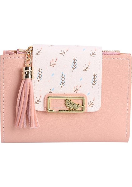 Kadın Mini Para Çanta Için Moda Ultra-Ince Cüzdan Püskül Kısa Cüzdan (Yurt Dışından)