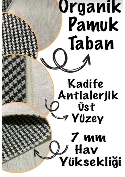 Vizon, Kaymaz Pamuk Taban Yuvarlak Banyo Halısı (40 x 60 - 60 x 60 - 100 x 100 cm 3'lü)