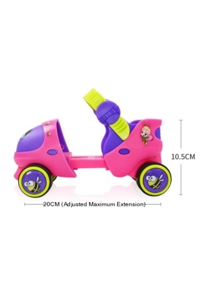 Unisex Çocuk Yeni Başlayan Paten Seti - Pembe (Yurt Dışından)