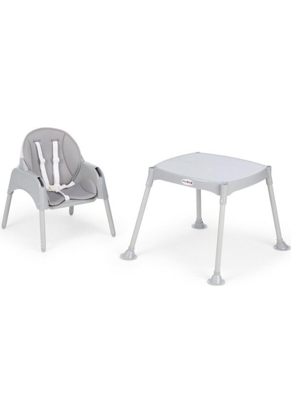 Babydoor & Mama Dia Çalışma Masalı Pedli Mama Sandalyesi Gri 3 In 1