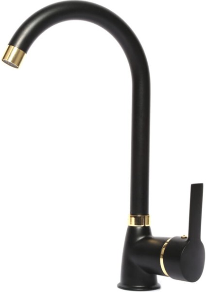 Siyah Gold Döner Borulu 5 Yıl Garantili Mutfak Bataryası