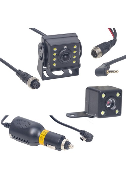 Powermaster PM-19296 5 Mp 7 Ekranlı Mikrofonlu Gece Görüşlü Çift Kameralı Araç Kayıt Cihazı (32 GB Destekli)
