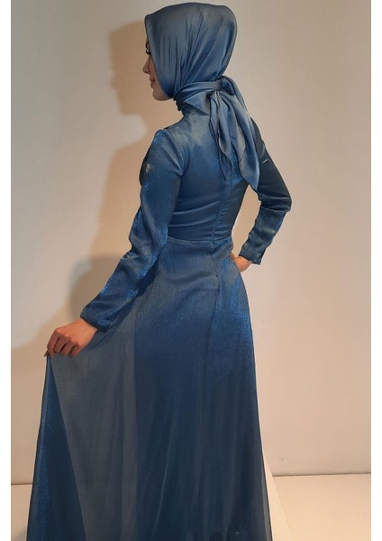 Tuana Uzun Organize Janjan Kumaş Tesettür Abiye 17700 modelleri