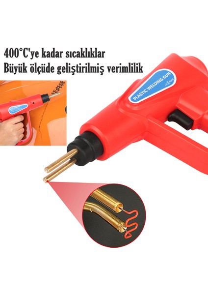 Plastik Kaynakçı 70W Plastik Kaynak Kiti Araba Tampon Çatlak Onarım Kaynak Çivi Tabancası Her Biri 100'LÜ 8 Çeşit Çivi Dahil modelleri