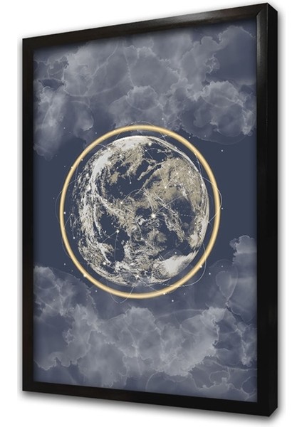 Modern Dünya Küresi 3'lü Set Çerçeveli Mdf Tablo fiyatları