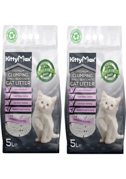 Lavanta Kokulu Ince Taneli Kedi Kumu 5 Lt x 2 Adet
