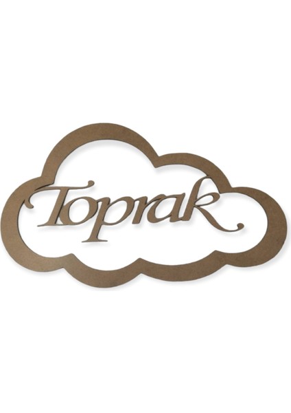 Bulut Figürlü 3 mm Ham Mdf Isimli Kasnak 25 cm fiyatları