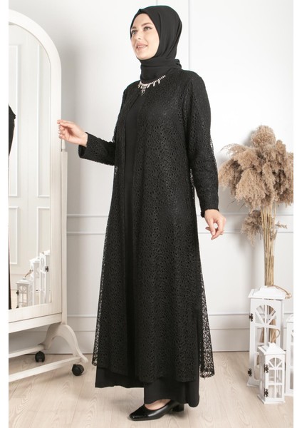 Kolye Detaylı Abiye Siyah MDA2220 fiyatları