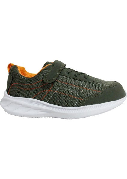 Haki Turuncu Cırtlı Sneakers Spor Ayakkabı