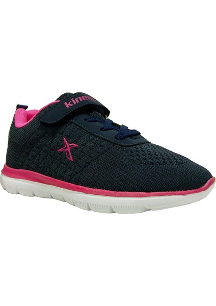 Lacivert Pembe Cırtlı Sneakers Spor Ayakkabı