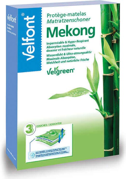 Velfont Mekong Bambu Çift Taraflı Sıvı Geçirmez Alez 200X200X30