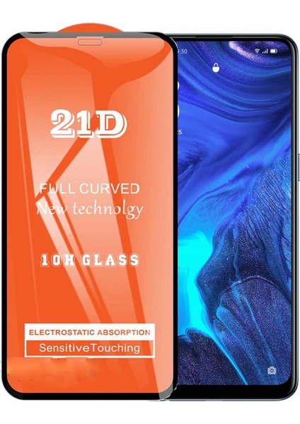 Oppo Reno 4 Ekran Koruyucu 21D Tam Kaplayan Kavisli
