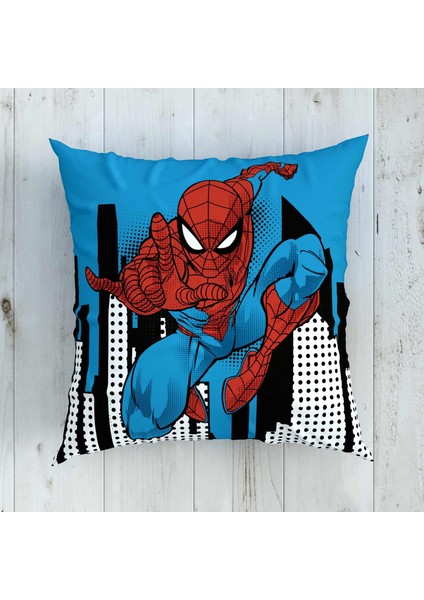 Disney Spiderman City Pamuk Lisanslı Kırlent