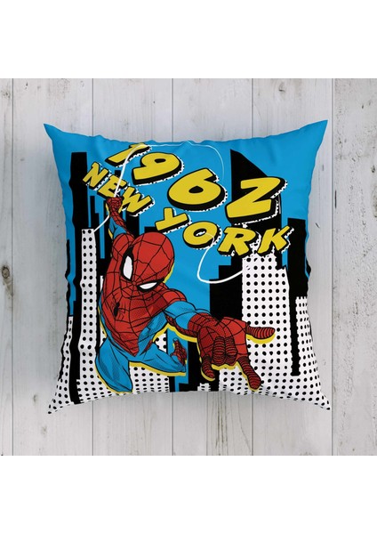 Disney Spiderman City Pamuk Lisanslı Kırlent