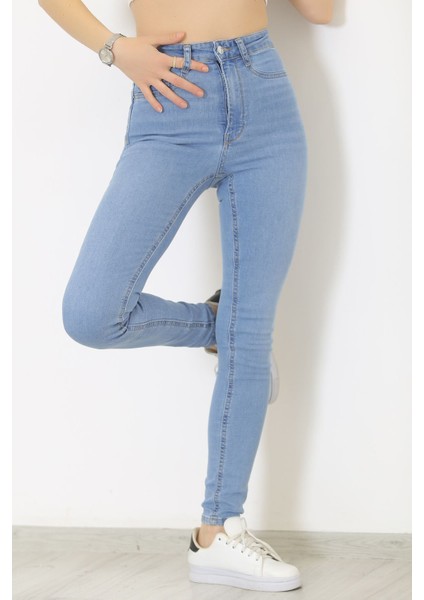 Dar Paça Kot Pantolon Mavi - 2425.1590.