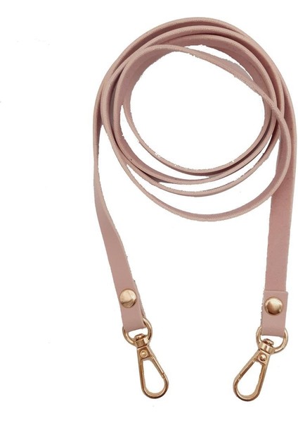 Spagetti Model Dikişsiz Çanta Sapı Pudra Renk Light Gold Metal