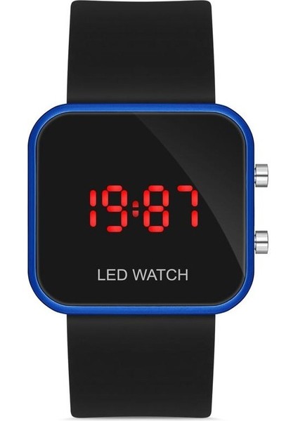 Unisex Siyah Silikon Kordonlu Dijital Kol Saati APWR033004