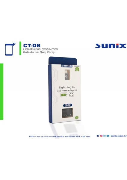 Sunıx Ct-06 Lightning To 3.5mm Dönüştürücü fiyatları