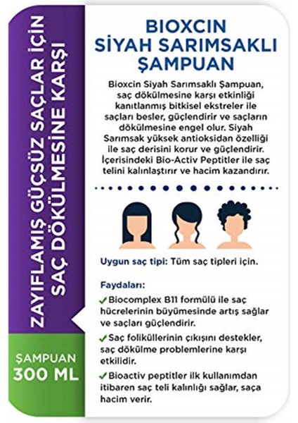 Siyah Sarımsak Şampuan 300 ml Şampuan