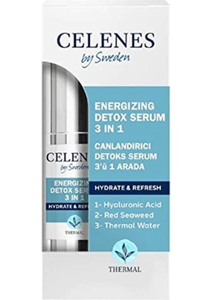 Marka: Celenes Thermal 3 In 1 Canlandırıcı Detox Serum 30 ml Kategori: Cilt Serumu