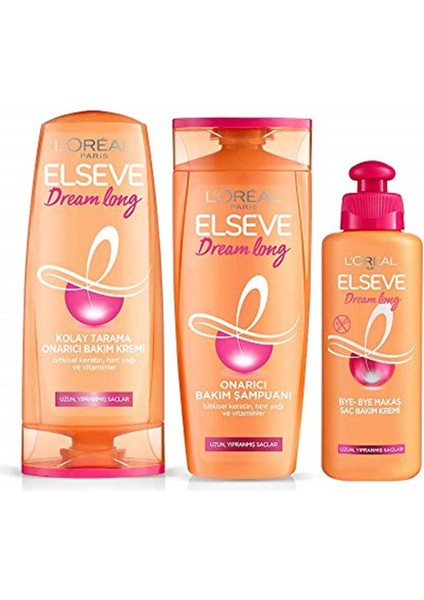 Elseve Dream Long Saç Bakim 3'lü Set Saç Kremi