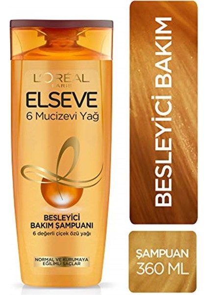 Elseve 6 Mucizevi Yağ Serisi 4'lü Saç Bakım Seti Saç Kremi indirimleri