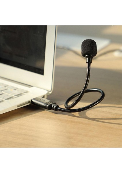 Bilgisayar Masaüstü Profesyonel Siyah Için USB Mikrofon Omni-Yönlü Mikrofon (Yurt Dışından)