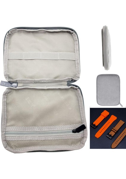 Taşınabilir Izle Kayışı Saklama Çantası Fermuar Kordonlu Bando Kılıfı Taşıma Çantası Tutucu Gri (Yurt Dışından) fiyatları