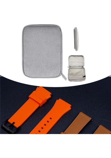 Taşınabilir Izle Kayışı Saklama Çantası Fermuar Kordonlu Bando Kılıfı Taşıma Çantası Tutucu Gri (Yurt Dışından) modelleri