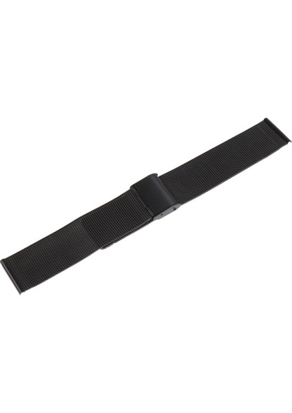 Mesh Paslanmaz Çelik Bilezik Bilek Watch Band Kayışı Güvenlik Toka Siyah 20MM (Yurt Dışından) modelleri