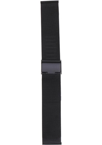 Mesh Paslanmaz Çelik Bilezik Bilek Watch Band Kayışı Güvenlik Toka Siyah 20MM (Yurt Dışından) fırsatları