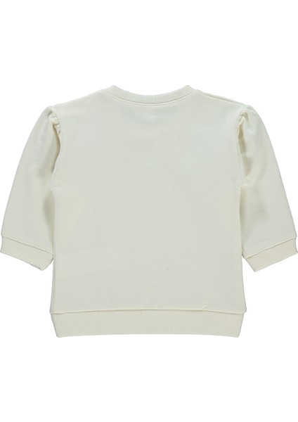 Kız Bebek Sweatshirt 6-18 Ay Ekru fiyatları