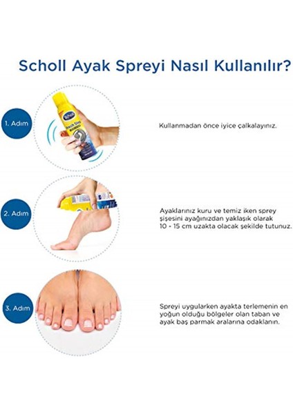 Scholl Koku Önleyici Ayak Spreyi, 150 ml Kategori: Ayak Kremi