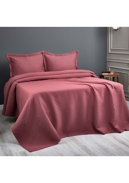 Larina Yatak Örtüsü Seti-3 Prç.-Bordo