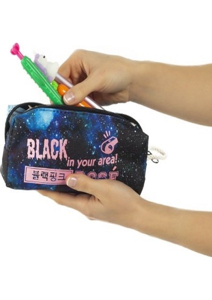 Gökyüzü Baskılı Blackpink Kalemlik Makyaj Çantası fırsatları