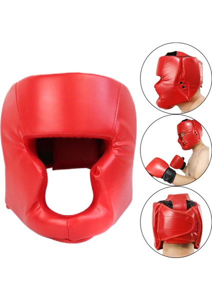 Head Guard Boks Makya Kafa Koruyucu Mma Kafa Yüzü 58 Ila 66CM Kırmızı 58 Ila 66CM Kırmızı