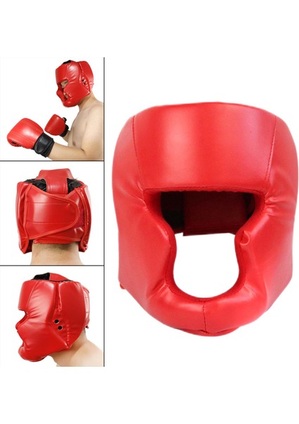 Head Guard Boks Makya Kafa Koruyucu Mma Kafa Yüzü 58 Ila 66CM Kırmızı 58 Ila 66CM Kırmızı